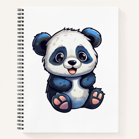 Cartoon pandatekening notitieboek (Voorkant)