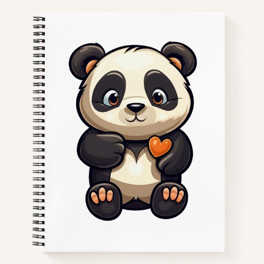 Cartoon pandatekening notitieboek (Voorkant)