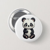 Cartoon pandatekening ronde button 5,7 cm (Voorkant /achterkant)