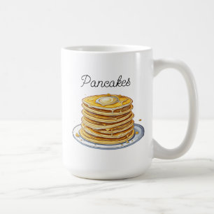 Cartoon Pannenkoeken Lekker Eter Koffiemok