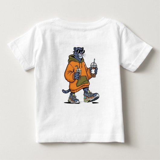 Cartoon panter in zonnebril (Achterkant)