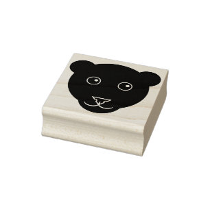 Cartoon Panther Gezicht Rubber Stamp Rubberstempel