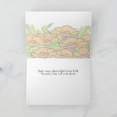 Cartoon papavers voor moed kaart (Binnen)