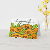 Cartoon papavers voor moed kaart (Gele Bloem)