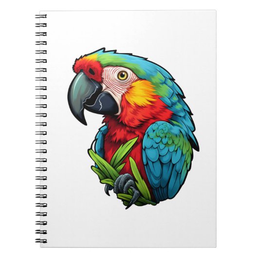 Cartoon papegaai illustratie notitieboek (Voorkant)