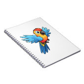 Cartoon papegaai illustratie notitieboek (Rechterzijde)