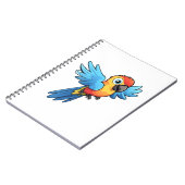 Cartoon papegaai illustratie notitieboek (Linkerzijde)