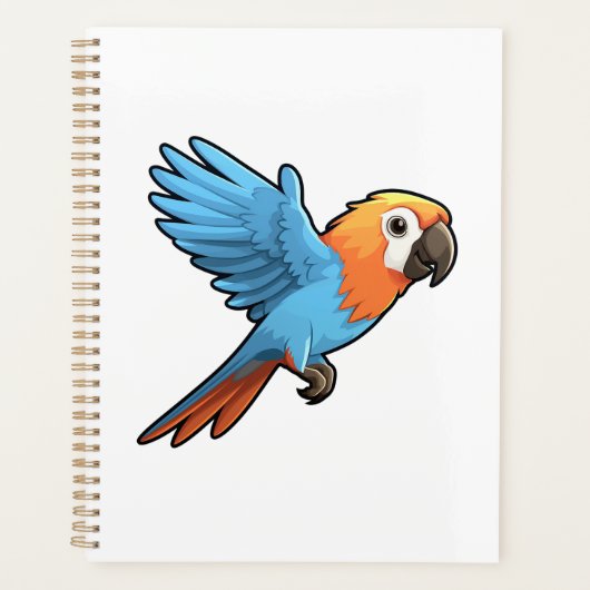 Cartoon papegaai illustratie planner (Voorkant)
