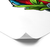 Cartoon papegaai illustratie poster (Hoek)