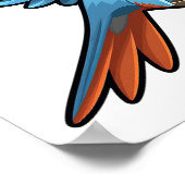 Cartoon papegaai illustratie poster (Hoek)