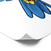 Cartoon papegaai illustratie poster (Hoek)