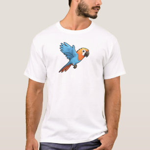 Cartoon papegaai illustratie t-shirt