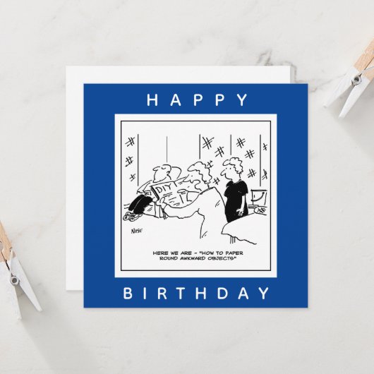 Cartoon Papering rondom objecten met de wijzers va Kaart (Voorkant / Achterkant in situ)