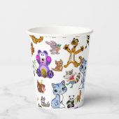 Cartoon Papieren Bekers (Achterkant)