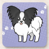 Cartoon Papillon Bier Onderzetter (Voorkant)
