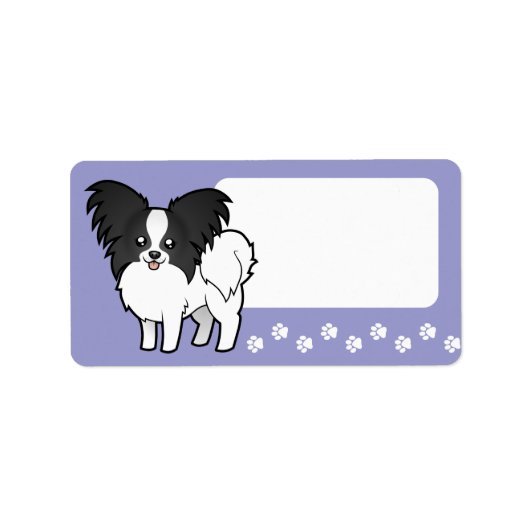 Cartoon Papillon Etiket (Voorkant)