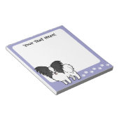 Cartoon Papillon Notitieblok (Schuin)