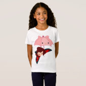 cartoon paraplu van kawaii t-shirt (Voorkant volledig)