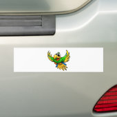 Cartoon Parrot Bumpersticker (Op auto)