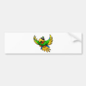 Cartoon Parrot Bumpersticker (Voorkant)