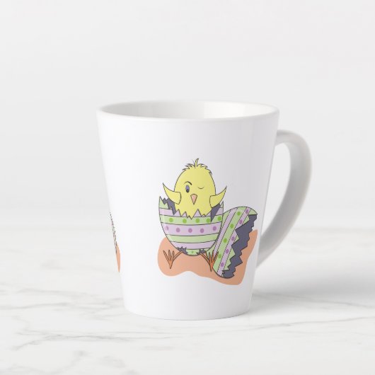 Cartoon Pasen Mok latte (Rechterhoek)