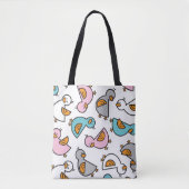Cartoon Pastel Schattige Baby Eenden Whimsical Tote Bag (Voorkant)