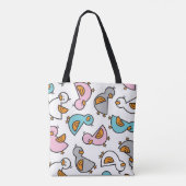 Cartoon Pastel Schattige Baby Eenden Whimsical Tote Bag (Achterkant)