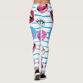 Cartoon patch badges: pop art. leggings (Achterkant)