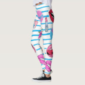 Cartoon patch badges: pop art. leggings (Links)