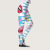 Cartoon patch badges: pop art. leggings (Rechts)