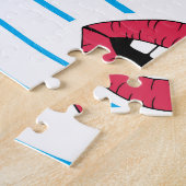 Cartoon patch badges: pop art. legpuzzel (Zijkant)