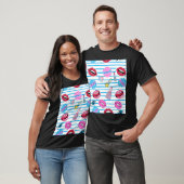 Cartoon patch badges: pop art. t-shirt (Unisex)