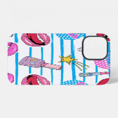 Cartoon patch badges: popart. iPhone hoesje (Achterkant horizontaal)