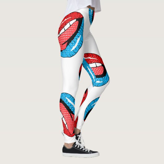 Cartoon Patch Badges: Retro Pop Leggings (Rechts)