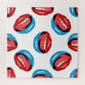 Cartoon Patch Badges: Retro Pop Legpuzzel (Horizontaal)