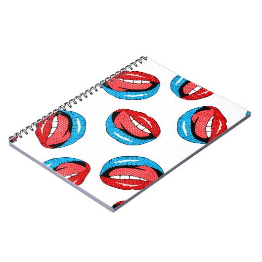 Cartoon Patch Badges: Retro Pop Notitieboek (Linkerzijde)