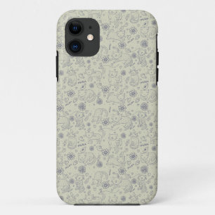 Cartoon patroon met grappige katten Case-Mate iPhone case