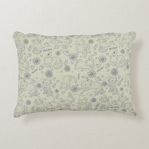 Cartoon patroon met grappige katten decoratief kussen