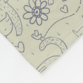 Cartoon patroon met grappige katten fleece deken (Hoek)