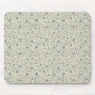 Cartoon patroon met grappige katten muismat