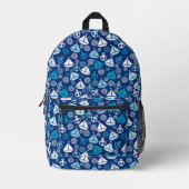 Cartoon Patroon met zeilboten Bedrukte Rugzak (Voorkant)