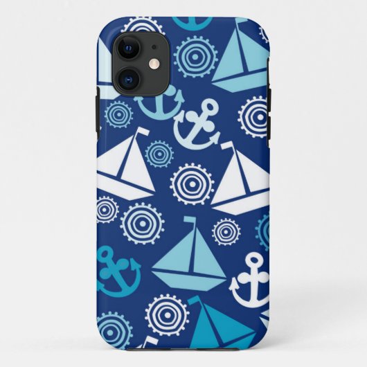 Cartoon Patroon met zeilboten Case-Mate iPhone Case (Achterkant)