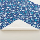 Cartoon Patroon met zeilboten Sherpa Deken (3/4)