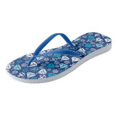 Cartoon Patroon met zeilboten Teenslippers (Schuin)