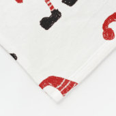 Cartoon Pattern Grey Fleece Deken (Hoek)