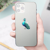 Cartoon pauw illustratie sticker (Telefoon)