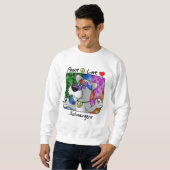 Cartoon Peace Love Schnauzer Trui (Voorkant volledig)