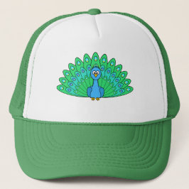Cartoon Peacock Trucker Pet