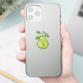 Cartoon pear sticker (Telefoon)