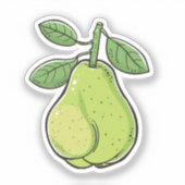 Cartoon pear sticker (Voorkant)